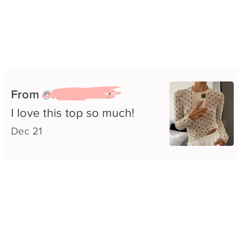 Cream Off White Polka Dot Mesh Sheer Long Sleeve Tee Shirt Top - Picture 13 of 13